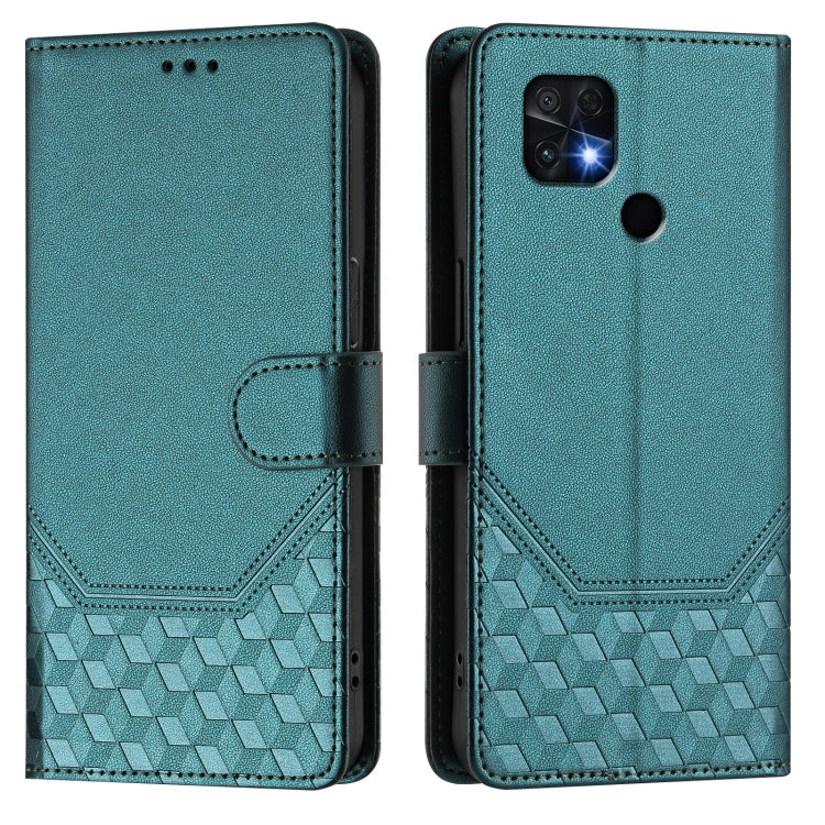 For Xiaomi Poco C40 / Redmi 10C Honeycomb Embossing RFID Leather Phone Case