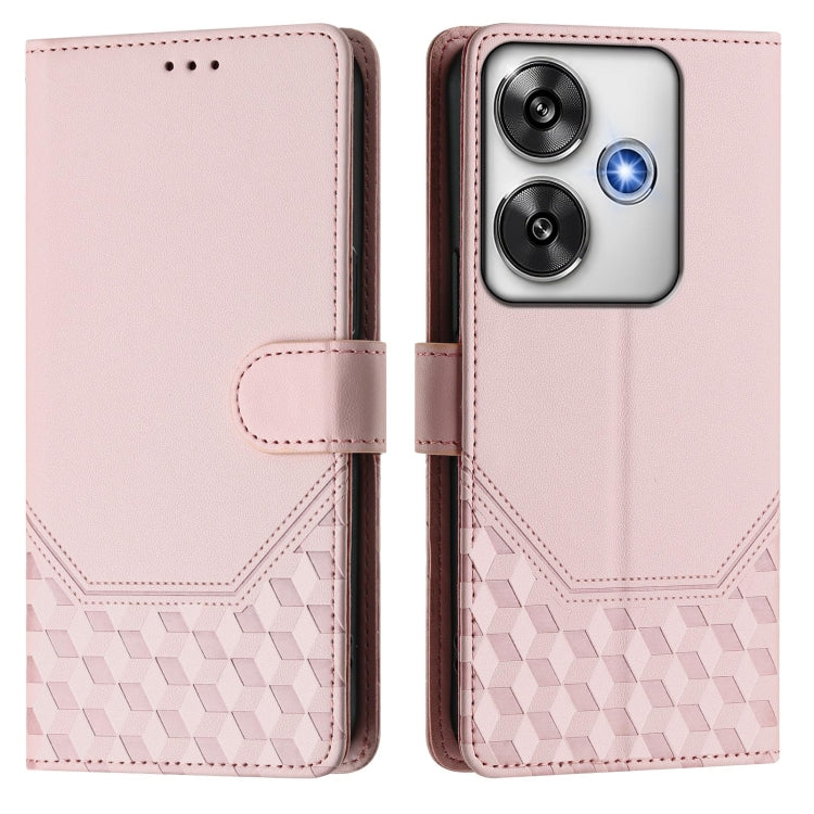 For Xiaomi Poco F6 5G Honeycomb Embossing RFID Leather Phone Case