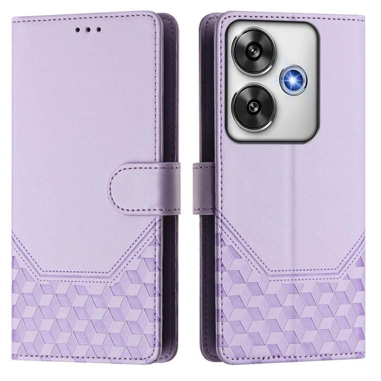 For Xiaomi Poco F6 5G Honeycomb Embossing RFID Leather Phone Case