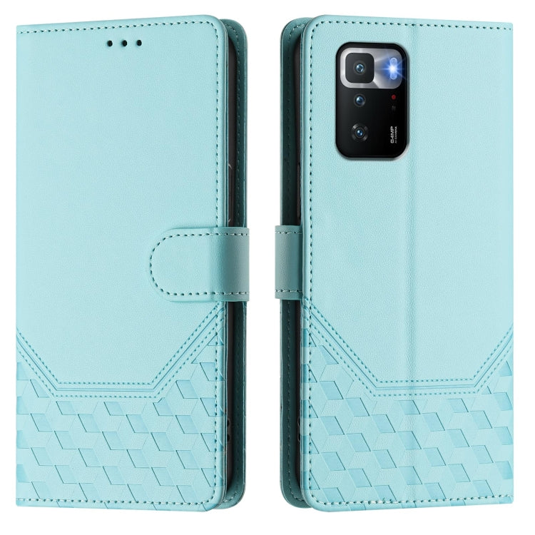 For Xiaomi Poco X3 GT Honeycomb Embossing RFID Leather Phone Case