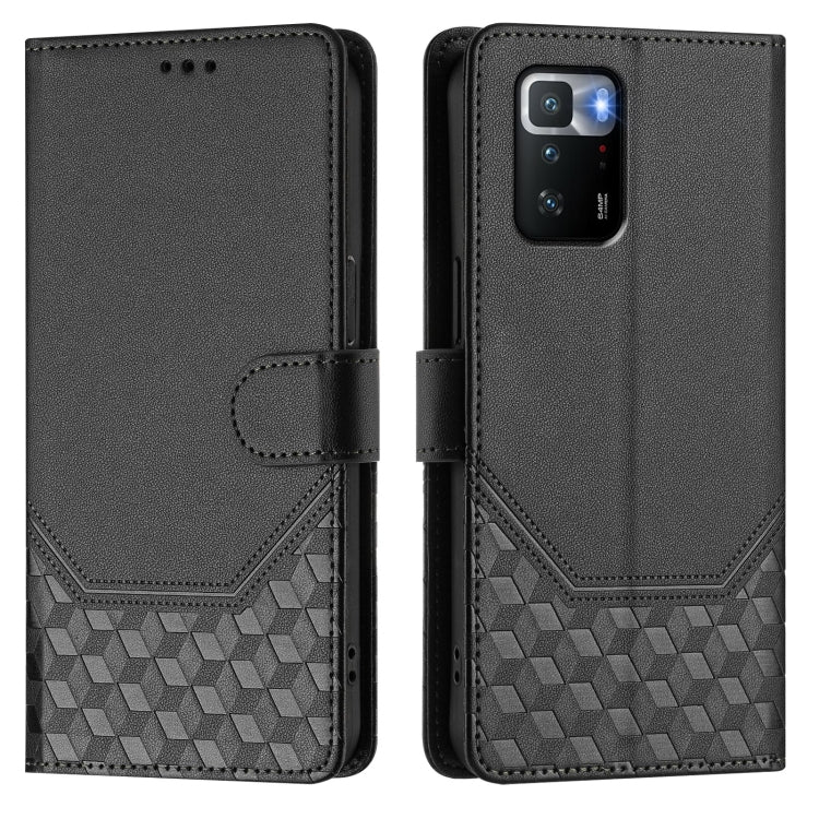 For Xiaomi Poco X3 GT Honeycomb Embossing RFID Leather Phone Case