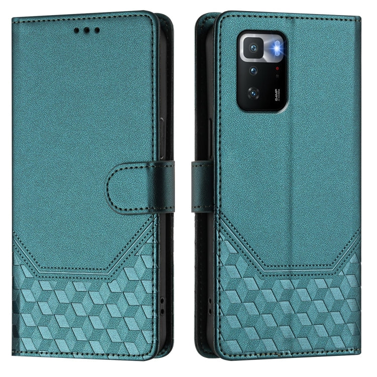 For Xiaomi Poco X3 GT Honeycomb Embossing RFID Leather Phone Case