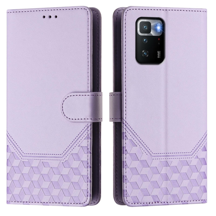 For Xiaomi Poco X3 GT Honeycomb Embossing RFID Leather Phone Case