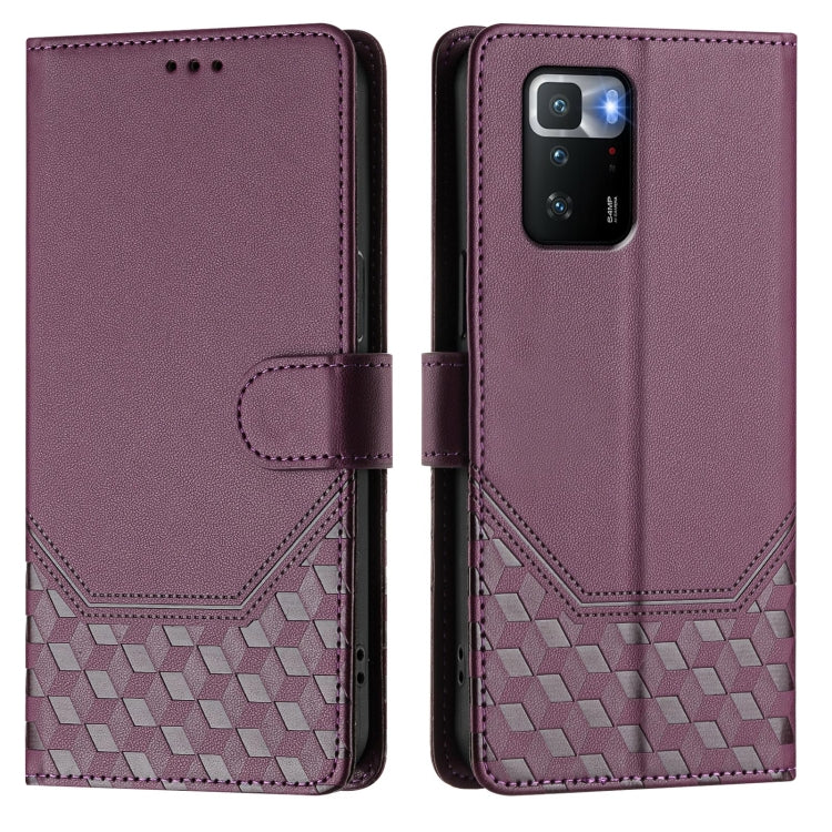 For Xiaomi Poco X3 GT Honeycomb Embossing RFID Leather Phone Case