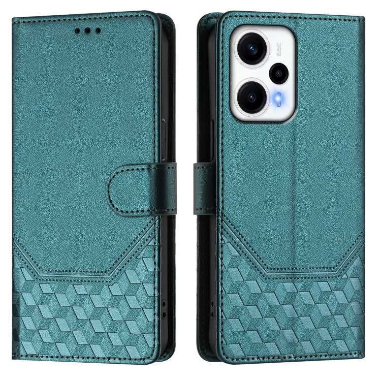 For Xiaomi Poco F5 / Redmi Note 12 Turbo 5G Honeycomb Embossing RFID Leather Phone Case