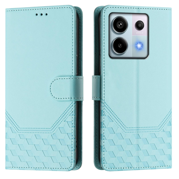 For Xiaomi Poco X6 5G Honeycomb Embossing RFID Leather Phone Case