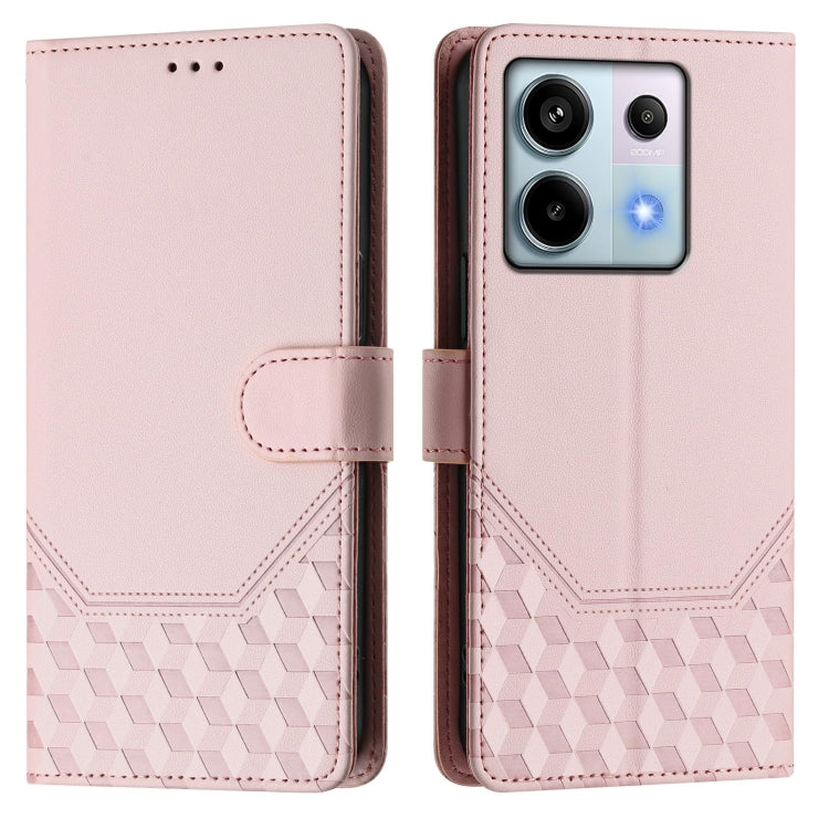 For Xiaomi Poco X6 5G Honeycomb Embossing RFID Leather Phone Case