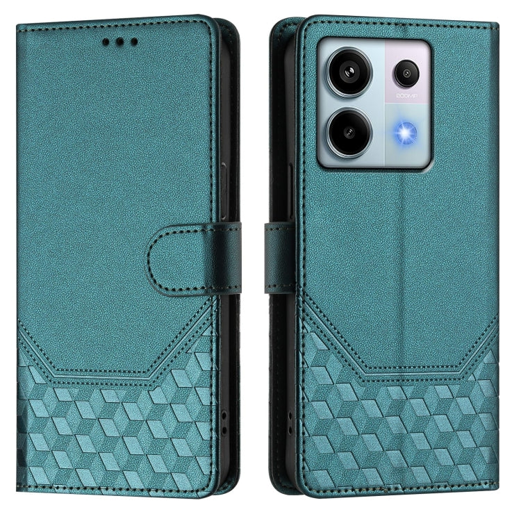 For Xiaomi Poco X6 5G Honeycomb Embossing RFID Leather Phone Case