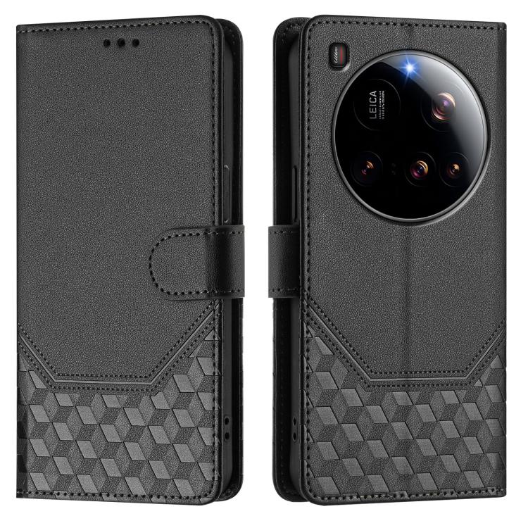 For Xiaomi 15 Ultra Honeycomb Embossing RFID Leather Phone Case