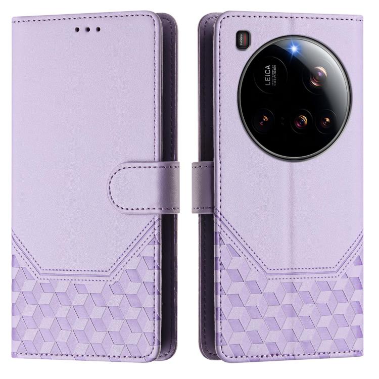 For Xiaomi 15 Ultra Honeycomb Embossing RFID Leather Phone Case