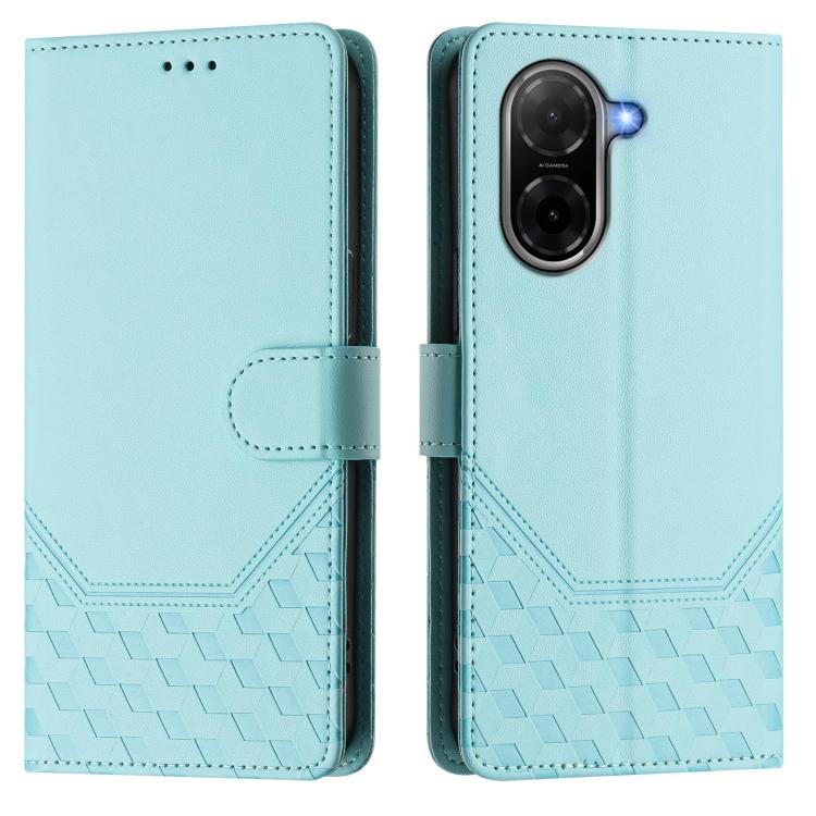 For Xiaomi Poco C71 / Redmi A5 4G 171.7mm Honeycomb Embossing RFID Leather Phone Case