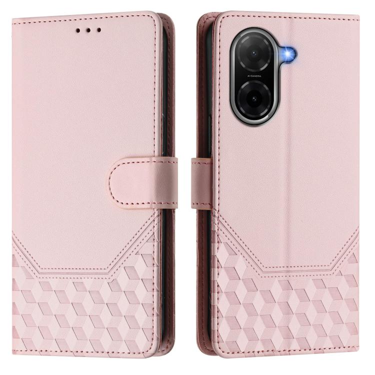 For Xiaomi Poco C71 / Redmi A5 4G 171.7mm Honeycomb Embossing RFID Leather Phone Case