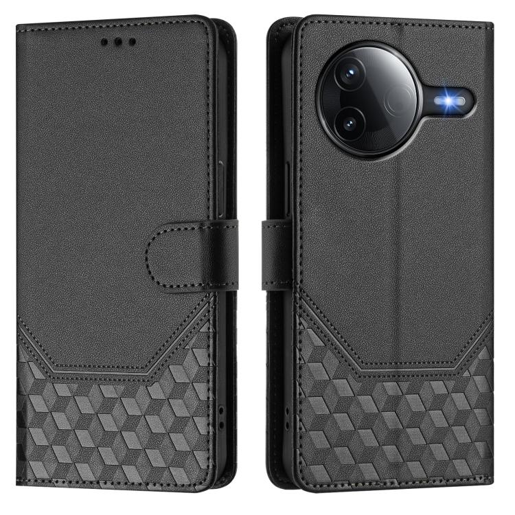 For Xiaomi Poco F7 Pro / F7 Ultra Honeycomb Embossing RFID Leather Phone Case
