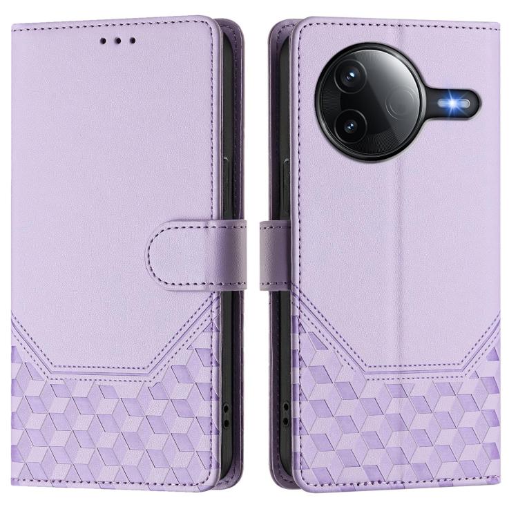For Xiaomi Poco F7 Pro / F7 Ultra Honeycomb Embossing RFID Leather Phone Case