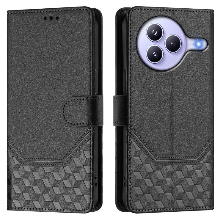 For Xiaomi Civi 5 Pro 5G Honeycomb Embossing RFID Leather Phone Case