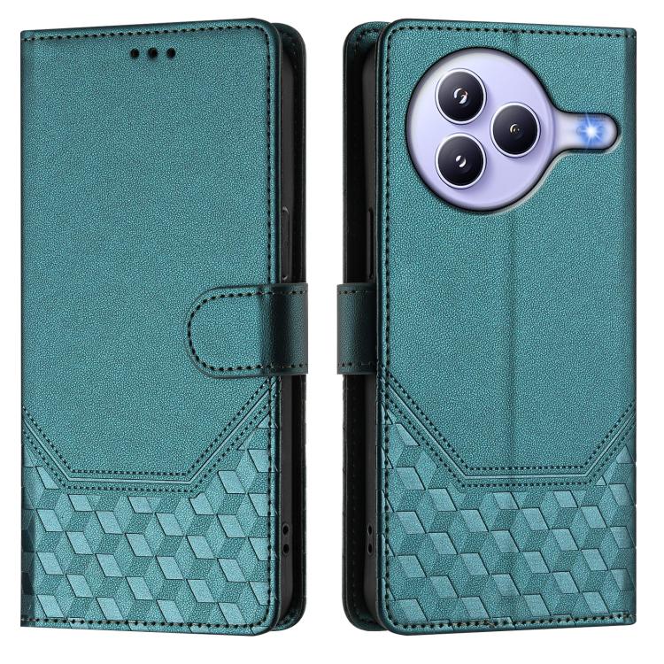 For Xiaomi Civi 5 Pro 5G Honeycomb Embossing RFID Leather Phone Case