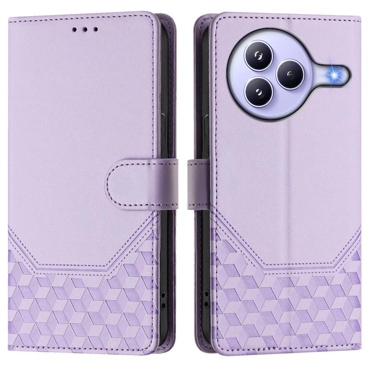 For Xiaomi Civi 5 Pro 5G Honeycomb Embossing RFID Leather Phone Case