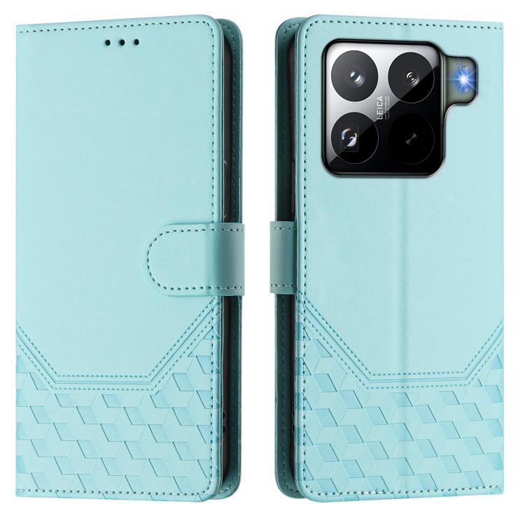 For Xiaomi 15S Pro 5G Honeycomb Embossing RFID Leather Phone Case