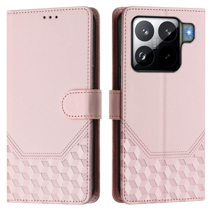 For Xiaomi 15S Pro 5G Honeycomb Embossing RFID Leather Phone Case