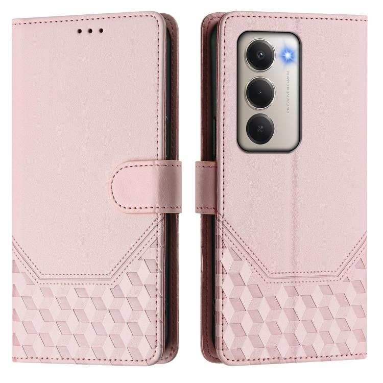 For Redmi 15 5G Global / 15 4G SEA 169.5mm Honeycomb Embossing RFID Leather Phone Case