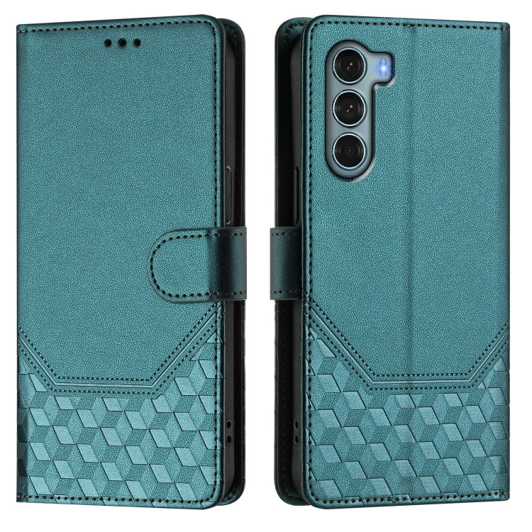 For Motorola Edge S30 / Moto G200 5G Honeycomb Embossing RFID Leather Phone Case