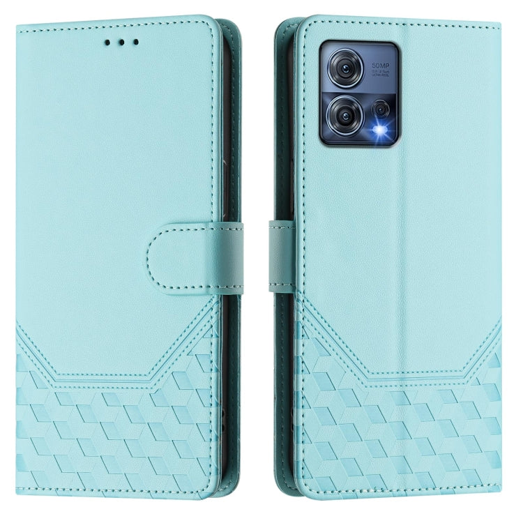 For Motorola Edge 30 Fusion / Moto S30 Pro Honeycomb Embossing RFID Leather Phone Case