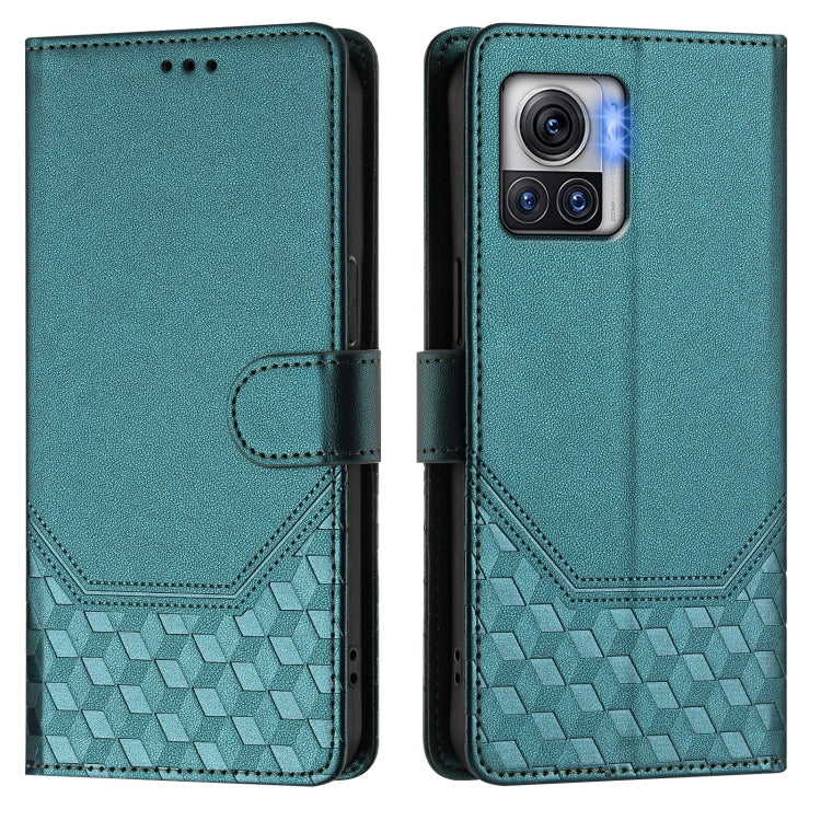 For Motorola Edge 30 Ultra / Moto X30 Pro Honeycomb Embossing RFID Leather Phone Case