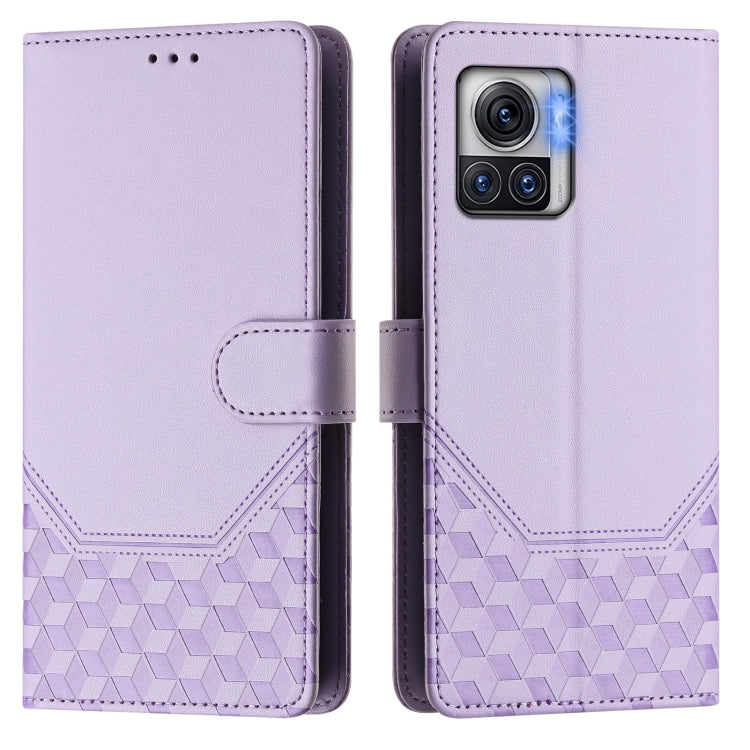 For Motorola Edge 30 Ultra / Moto X30 Pro Honeycomb Embossing RFID Leather Phone Case