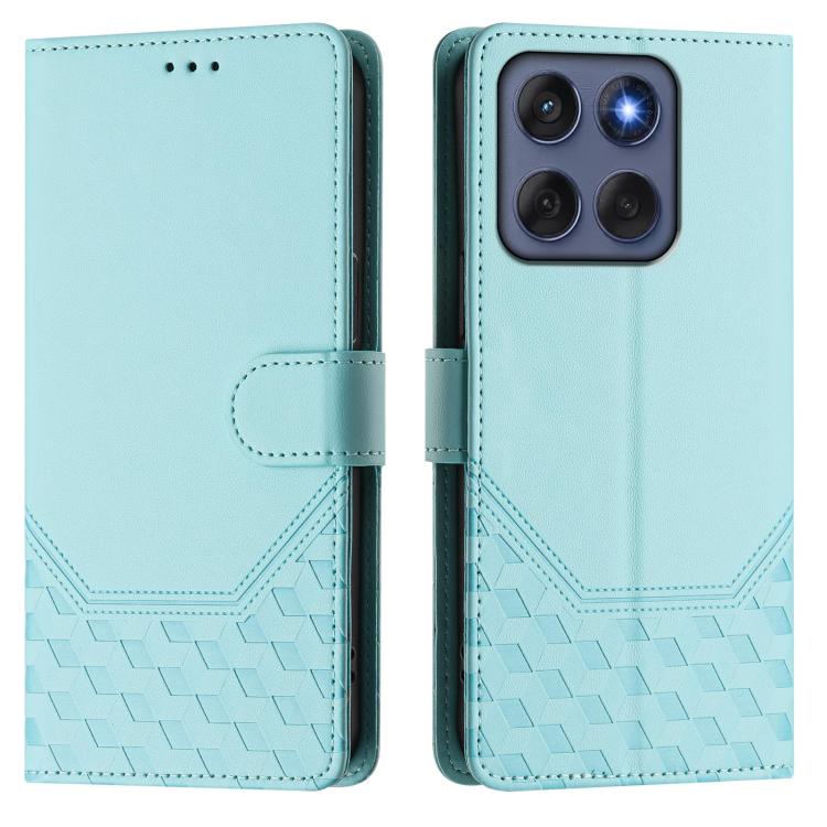For Motorola Edge 60 Fusion Honeycomb Embossing RFID Leather Phone Case