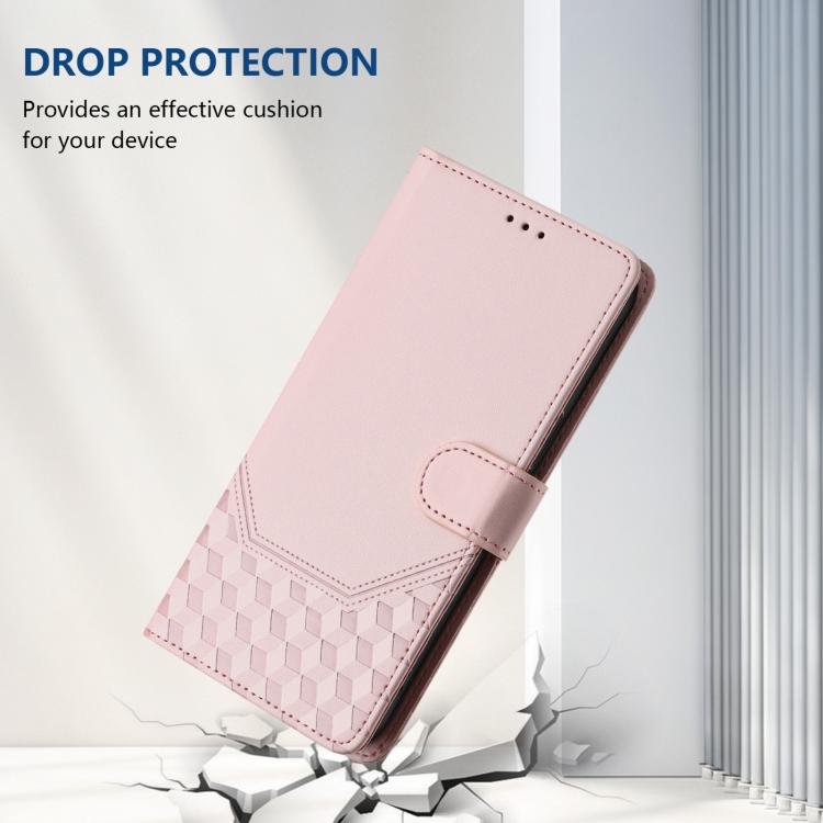 For Motorola Edge 60 Fusion Honeycomb Embossing RFID Leather Phone Case
