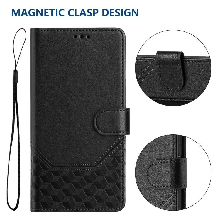 For Motorola Edge 60 Fusion Honeycomb Embossing RFID Leather Phone Case