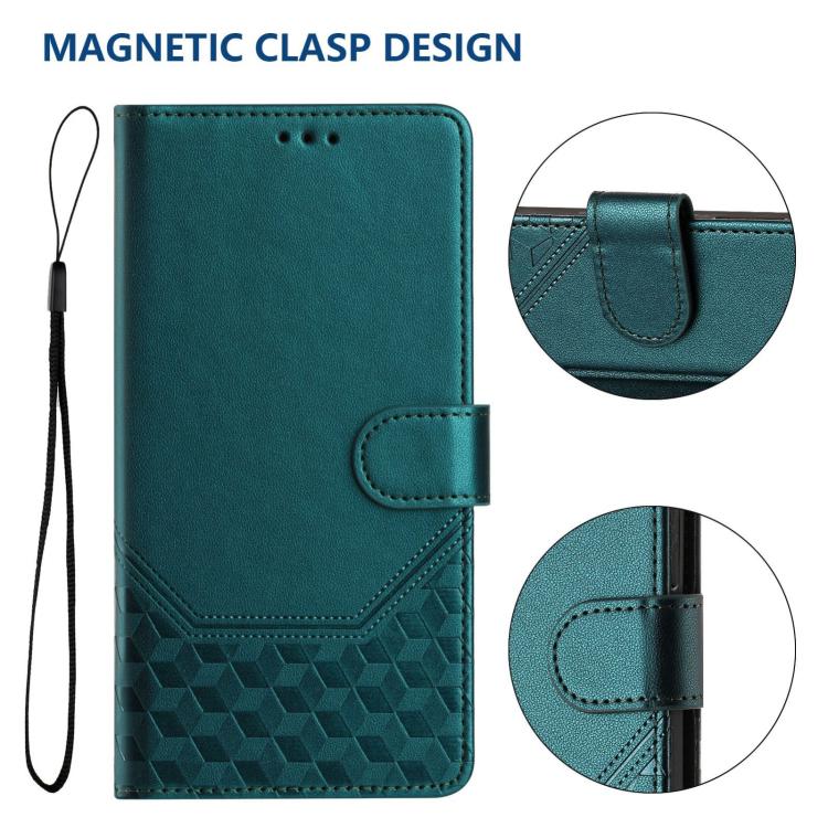 For Motorola Edge 60 Fusion Honeycomb Embossing RFID Leather Phone Case