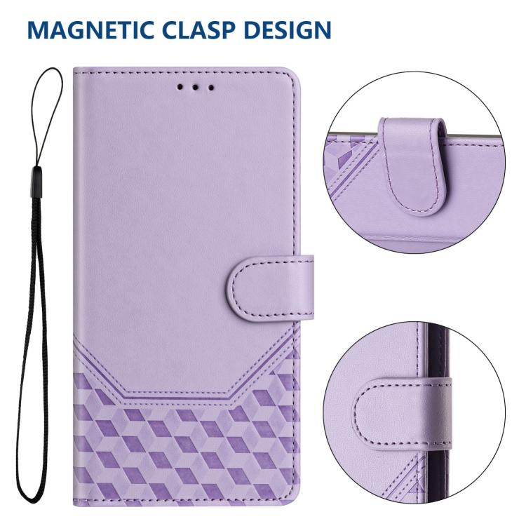For Motorola Edge 60 Fusion Honeycomb Embossing RFID Leather Phone Case