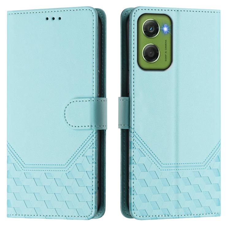 For Motorola Moto G06 4G Honeycomb Embossing RFID Leather Phone Case