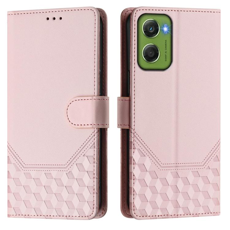 For Motorola Moto G06 4G Honeycomb Embossing RFID Leather Phone Case