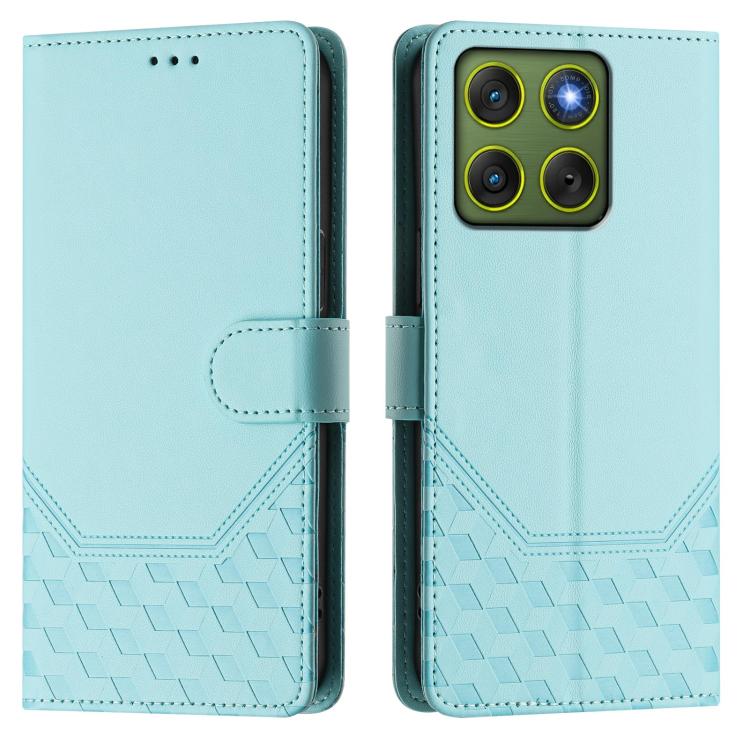 For Motorola Edge 70 5G Honeycomb Embossing RFID Leather Phone Case