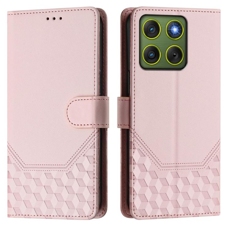 For Motorola Edge 70 5G Honeycomb Embossing RFID Leather Phone Case