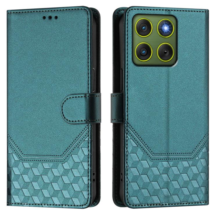 For Motorola Edge 70 5G Honeycomb Embossing RFID Leather Phone Case