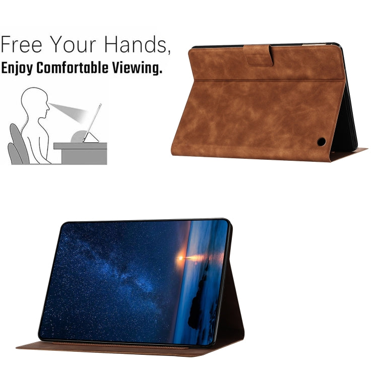 For Amazon Kindle Fire HD 8 2022 / 2020 Embossed Couple Cat Smart Tablet Leather Case