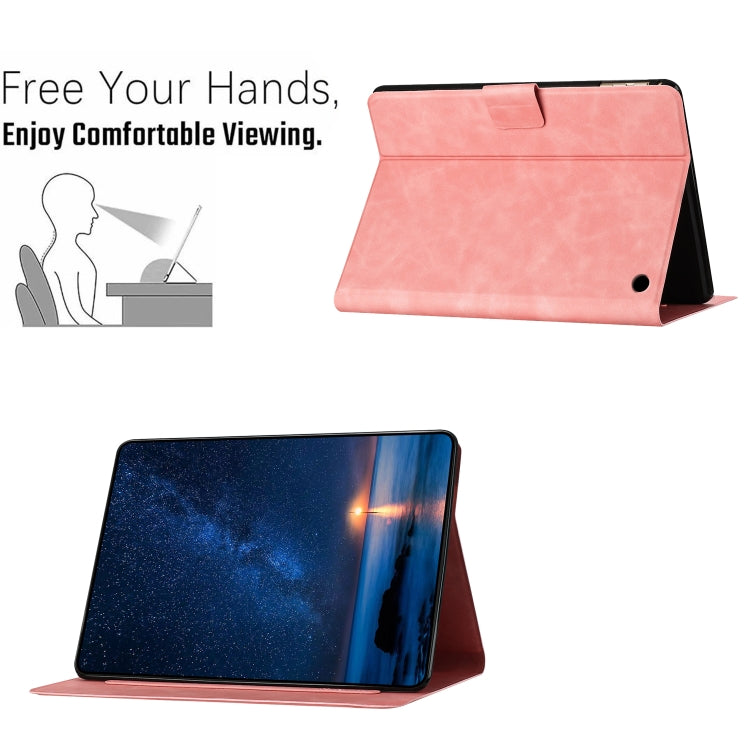 For Amazon Kindle Fire HD 8 2022 / 2020 Embossed Couple Cat Smart Tablet Leather Case