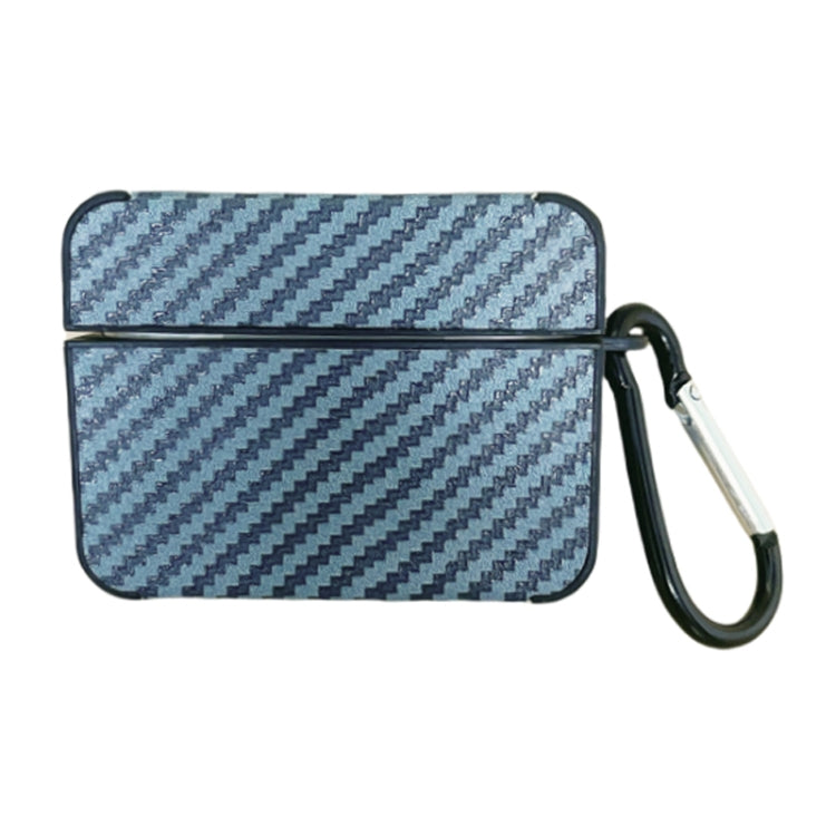 For AirPods 3 Carbon Fiber Square Leather Earphone Case with Hook