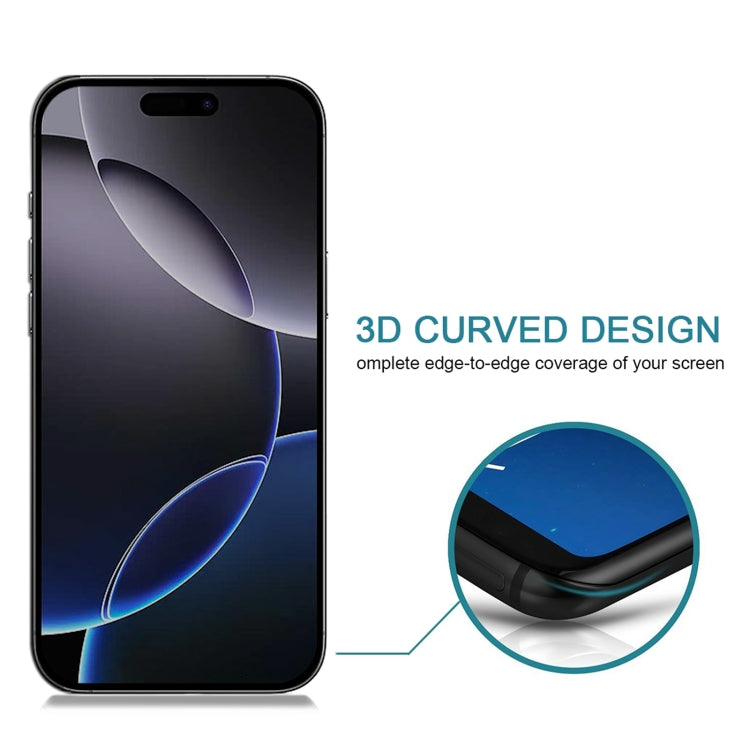 For iPhone 16 Pro Max Full Cover Anti-spy Silk Screen Tempered Glass Film