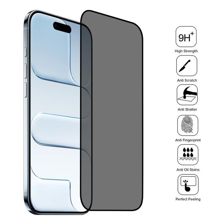 For iPhone Air Full Cover Anti-spy Silk Screen Tempered Glass Film