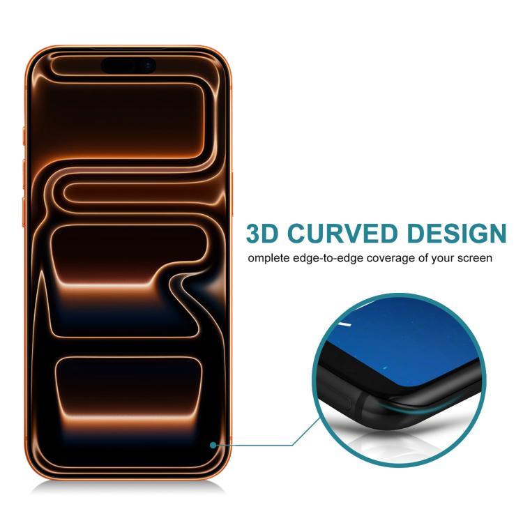 For iPhone 17 Pro Max Full Cover Anti-spy Silk Screen Tempered Glass Film