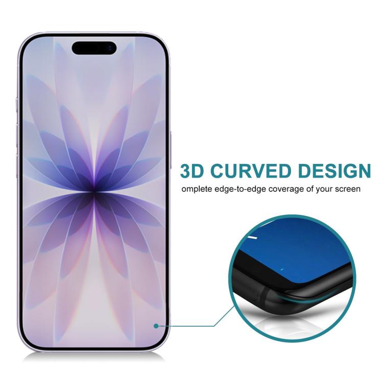 For iPhone 17 25pcs Full Cover Anti-spy Silk Screen Tempered Glass Film