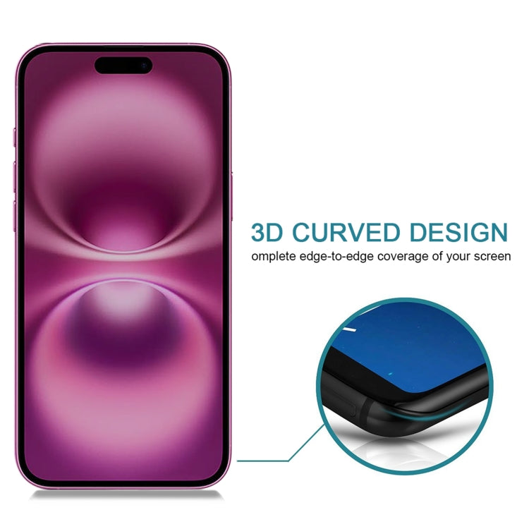 For iPhone 16 Plus High Transparency Full Cover Anti-spy Tempered Glass Film