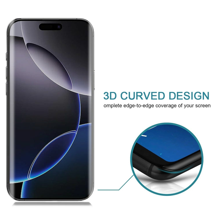 For iPhone 16 Pro Max High Transparency Full Cover Anti-spy Tempered Glass Film