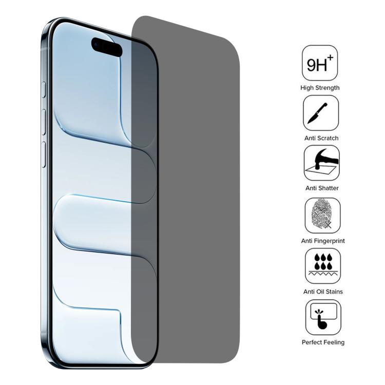 For iPhone Air High Transparency Full Cover Anti-spy Tempered Glass Film