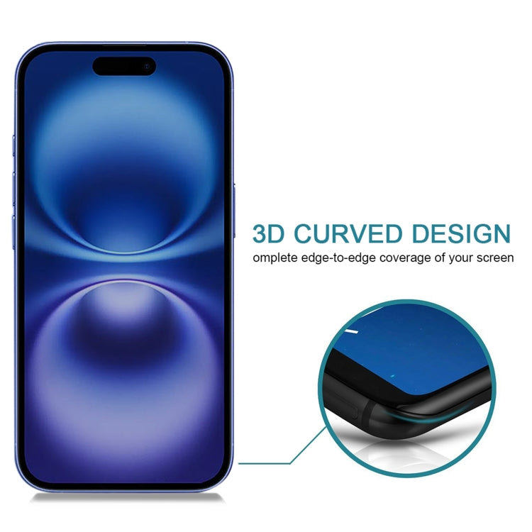 For iPhone 16 25pcs High Transparency Full Cover Anti-spy Tempered Glass Film