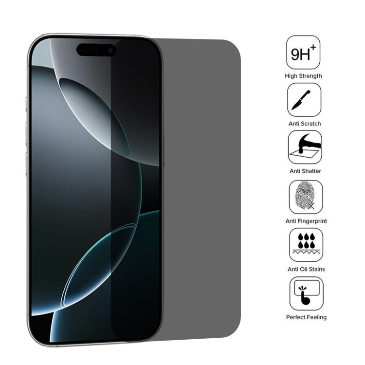 For iPhone 16 Pro 25pcs High Transparency Full Cover Anti-spy Tempered Glass Film